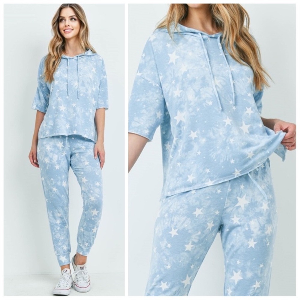 BLUE | Star print set